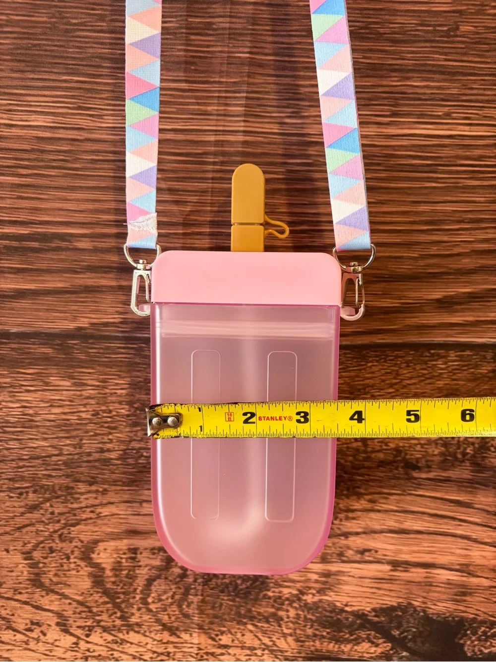 Pink creamsicle Crossbody water bottle